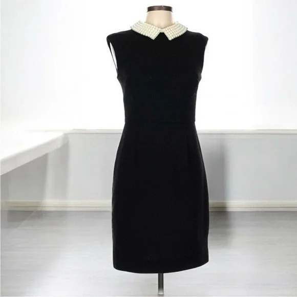 Cap Sleeve Betsey Johnson Black Dress BETSEY JOHNSON Pearl Collar Little Black Dress Size Cap Sleeve Betsey Johnson Black Dress BETSEY JOHNSON Pearl Collar Little Black Dress Size